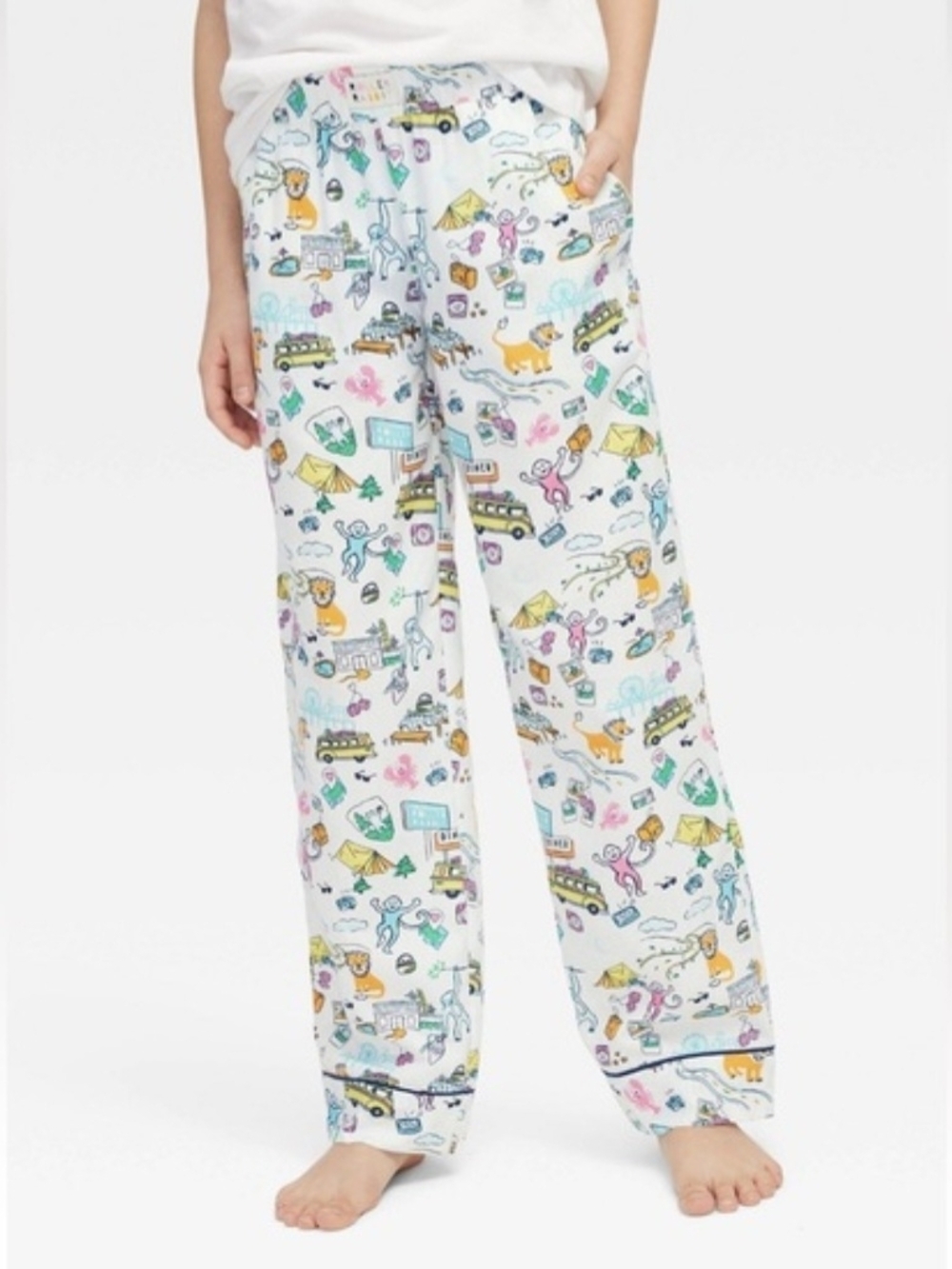 BOYS ROLLER RABBIT X TARGET  ROAD TRIP-Print Pajama Pants XL (14)